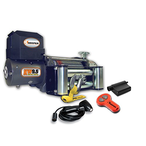Keeper KW95122-1 12V DC Heavy Duty Winch with Wireless Control - 9500 lbs. Capacity