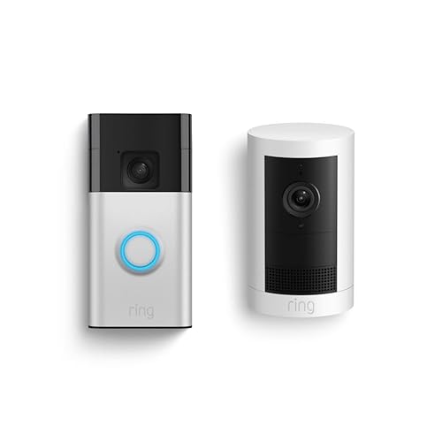 Ring Battery Doorbell, Satin Nickel with All-new Ring Outdoor Cam Plus Battery, White - Amazon deal for $99.99