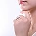 BERRICLE Rhodium Plated Sterling Silver Emerald Cut Cubic Zirconia CZ 3-Stone Engagement Ring
