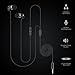 Honstek X1 in-Ear Headphones with Mic and Remote Control, 3.5mm Comfort Fit Earbuds with Stereo Bass, Clear Sound for iPhone 6S/6S Plus iPad and Android (Black)