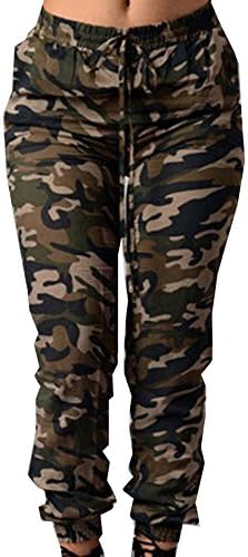 Womens High Waist Camouflage Elastic Waist Sexy Skinny Pants