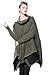 Mordenmiss Women's Oversized Sweater Spring Day Bat Shirt Army Green