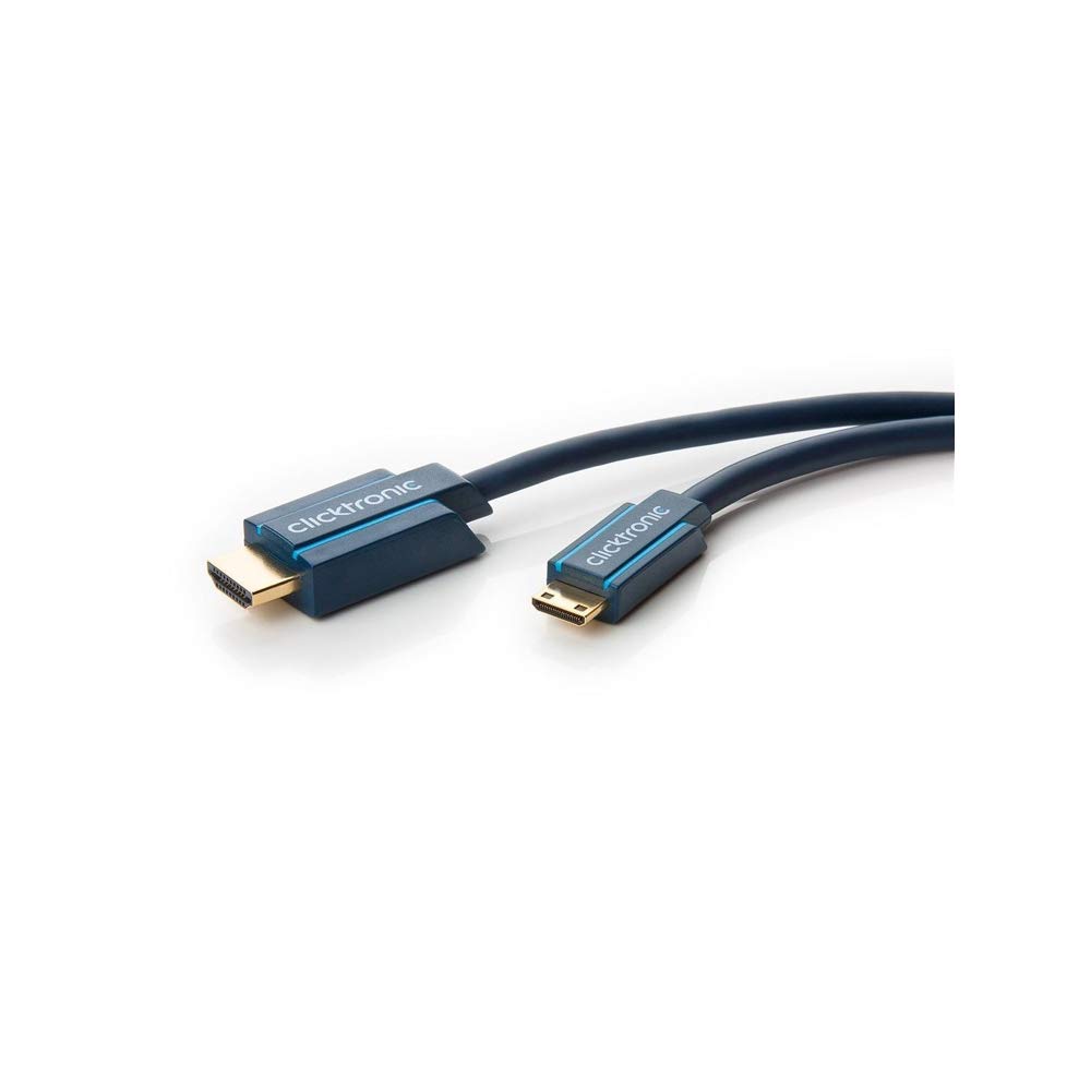 Clicktronic 70322 Casual Mini-HDMI Adapter Cable with Ethernet, 2m Length