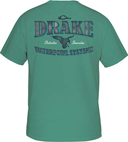 Drake Waterfowl Systems Short Sleeve Sea Blue T-Shirt-XXL
