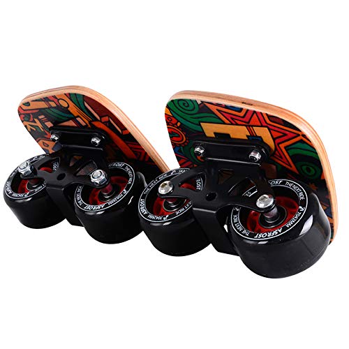 AsFrost Portable Roller Road Drift Skates Plate with Cool Maple Deck