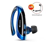 GUOER Wireless Bluetooth Headset V4.1 (Business Style) Headset Bass Sound Headphones Handsfree with Microphone for iPhone Samsung Huawei HTC, etc(Black/Blue)