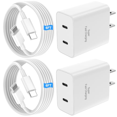 Dual USB C Fast Charger with Cable