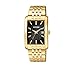 Citizen Men's Goldtone Black Dial Rectangular Watch