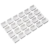 Outus Plastic Empty Watercolor Paint Pans, 24 Pieces Half Pans