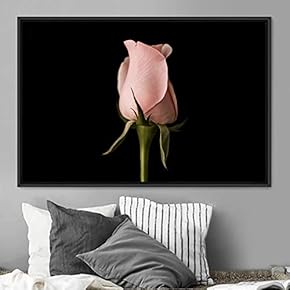 signwin Framed Canvas Wall Art Rose Bohemian Dark...