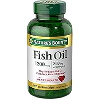 Nature’s Bounty Fish Oil, 1200mg, 360mcg of Omega-3, 200 Rapid Release Softgels