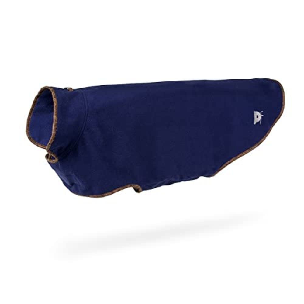 Petface Navy Fleece Dog Coat, Small (35cm)