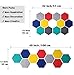 UniLiGis 6 Colors Hexagon Bulletin Board,Felt Cork Board Tiles,Pin Board Wall Decor for Photos,Memos,Display,Include 18 Pins (7x6.1x0.32 inch) (Group-1)