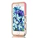 iPhone 6s Case,iPhone 6 Case,LUOLNH [2in1] Heavy Duty Hybrid Hard Case for Apple iPhone 6, 6s[4.7inch], Blue Mint Teal and Coral Pink Split Chevron Design Cover (Gold)