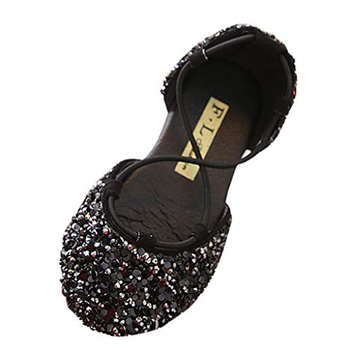 Alimao Kid's Glitter Sandals Sequin Pretty Party Dress Pumps Low Heels Princess Shoes,Girls Dress Wedding Party Bridesmaids Heel Mary Jane Princess Shoes