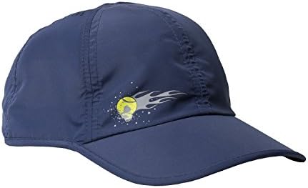 Tennis Beast Tennis Hats w/Snapback Closure (Youth, Adults) Breathable, Moisture-Wicking Baseball Cap | Ultra-Lightweight w/Ventilation Holes | Pre-Curved Brim (Navy)