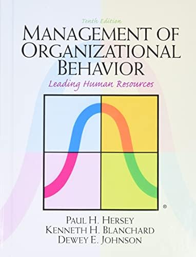 Management of Organizational Behavior (9th Edition) (paperback