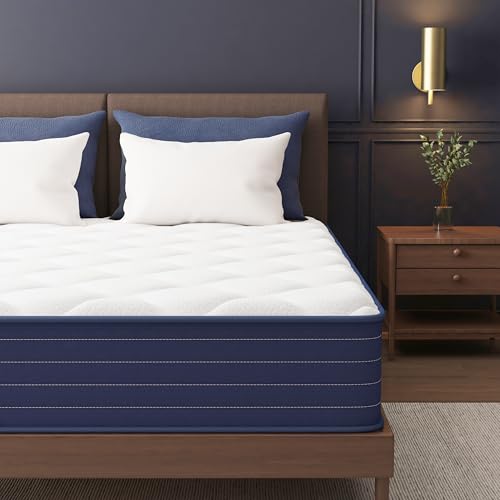 MOLPHIT Matratze 140x200, Höhe 25cm mit Oeko-TEX Zertifiziert, Härtegrad H3 und H4, 7 Zonen Taschenfederkernmatratze mit Komfortschaum, Gewebe mit wei