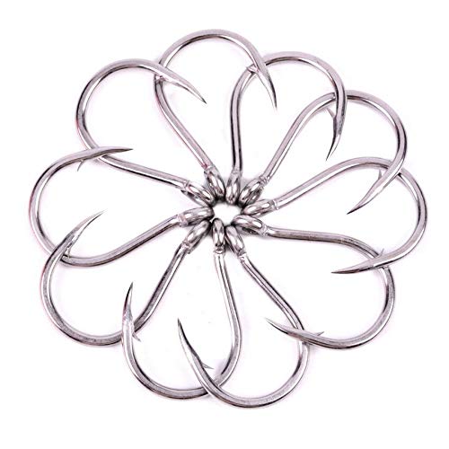 HYAN Angelhaken 100pcs Salzwasser Angelhaken 1/0# -13/0# Modell Edelstahl Angelhaken Jig Angelhaken Karpfenhaken… – Bild 5