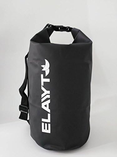 Elayyt 20L Dry Bag & CellPhone Pouch Set-Waterproof Black- Shoulder Bags are Portable & Heavy Duty with Roll Top & Strap- Best for Kayaking Hiking Travel Gym Camping & All Water Sports