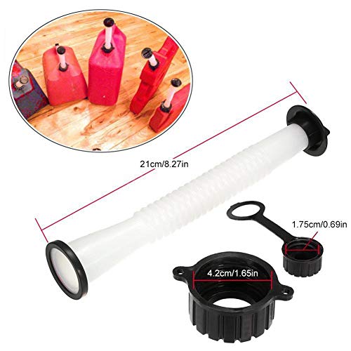 YOUNGFLY 1.3 Gallon Motorcycle Gas Can, Container Plastic Storage Gas Tank with 1 Pack Mount & Replacement Pour Spouts Emergency Backup for SUV UTV Dirt Bike Car Boat Vehicle, Red - Thumbnail 5