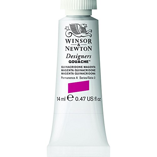 Winsor & Newton Designer's Gouache, 14ml tube, Quinacridone Magenta