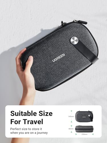 UGREEN Large Electronic Organizer, Expanded Travel Case for Tech Accessories, Water-resistant Shockproof Protective Holder for Chargers, Cables, Large Hard Drives, Power Banks, and More