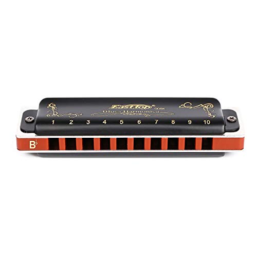 image for Anwenk Harmonica Key of Bb 10 Hole 20 Tone Diatonic Blues Harmonica Bb