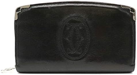Amazon カルティエ Cartier マルチェロ ラウンドファスナー 長財布 レザー 黒 ブラック シルバー金具 L 中古 財布