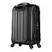 Olympia U.S.A.Apache 21-inch Expandable Hardside Carry-On Luggage Spinner Suitcase with Hidden Compartment, Black/Black