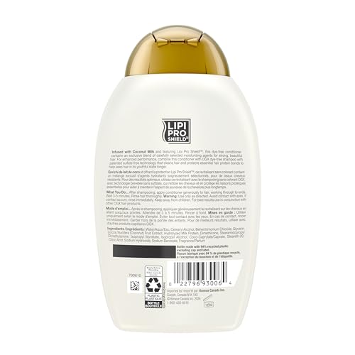 OGX Après-Shampoing au Lait de Coco pour des Cheveux Nourris, 385 ml