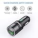 JOOMFEEN Car Charger, Qualcomm Quick Charger 3.0+2.4A 30W Rapid Dual Port USB Car Charger Adapter with 3FT Charging Cable for Phone XR XS Max X 8 Plus 7 Plus 6s Plus 6 Plus 5S