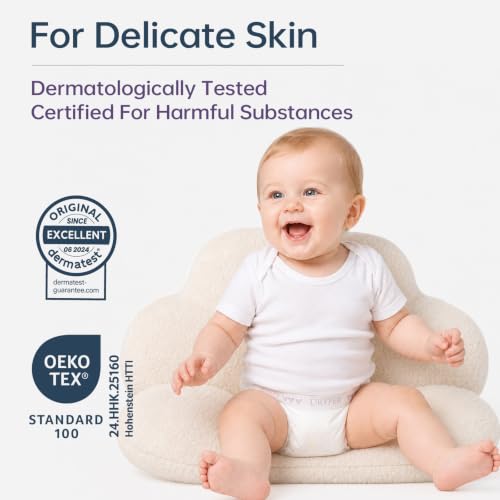 DRYPER Organic Newborn Diapers Size 1 (3-5 kg), Ultra Thin, Soft and Hypoallergenic for Sensitive Skin, Moisture Indicator, 180 Premium Day & Night Diapers