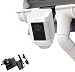 Wasserstein Weatherproof Gutter Mount Compatible with Spotlight Cam Battery with Universal Screw Adapter - Best Viewing Angle for Your Surveillance Camera (Black)