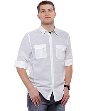 Calvin Klein BTD L/S Solid Linen Long Sleeve Shirt