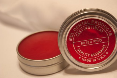 Dental Carving Inlay Wax 2oz Tin - Red Wax