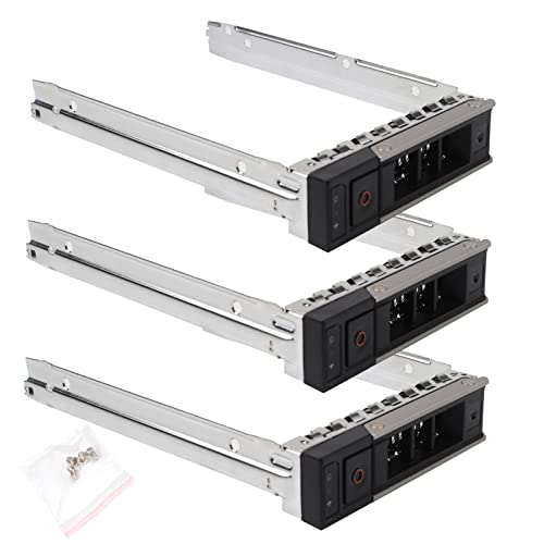 Heretom 3-Pack 3.5 inch Hard Drive Caddy Compatible for Dell PowerEdge Servers 14th Gen R440 R540 R640 R740 R740xd R6415 R7415 R7425 - Hot Swap SAS SATA Bracket Tray for X7K8W