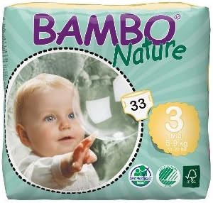 BAMBO NATURE MIDI 3 - Baby from 5 to 9 kg - 33 diapers