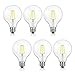 SHINE HAI G25 LED Vintage Filament Bulbs, 4W (40W Equivalent), 470 Lumens, 5000K Daylight White, 360° Beam Angle, E26 Base Globe Bulb, ETL Listed, Pack of 6