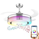 Modern Retractable Ceiling Fans with Lights and
