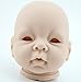 Unpainted Reborn Doll Kits(head,limbs and cloth body) Newborn Baby Model Set DIY,22-Inch Soft Vinyl Silicone