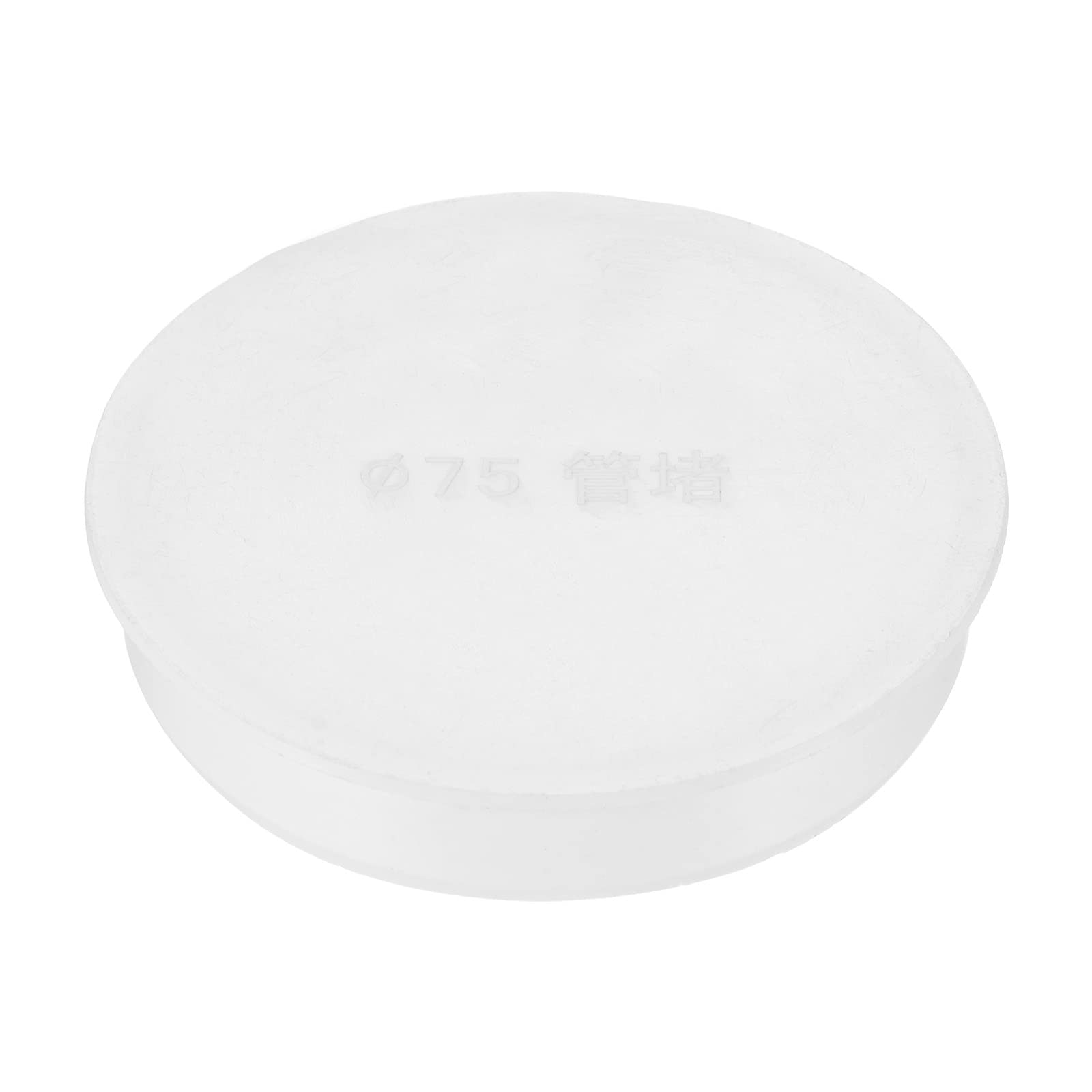 PATIKIL 70mm OD Pipe Hole Plugs, 1 Pack Round Fencing Post Tubing Insert Cover Pipe End Cap for Pipeline Protection, White
