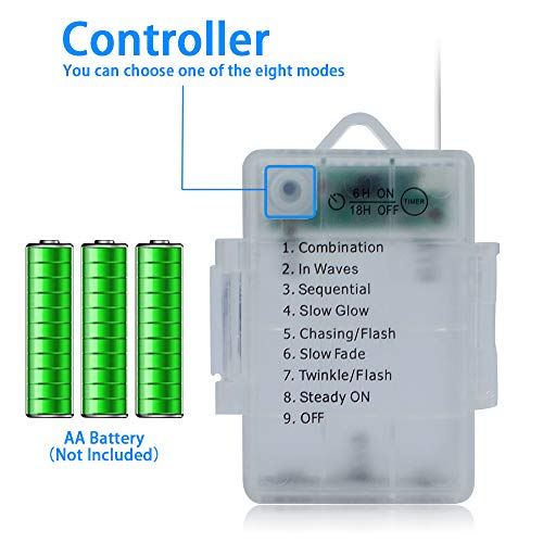 PULIVIA Patio Umbrella Lights Outdoor Strings Lights with 104 LEDs 8