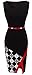 HOMEYEE Women's Elegant Patchwork Sheath Sleeveless Business Dress B290 (M, Black)