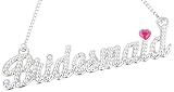 Wilton Bachelorette Bridesmaid Necklace, Silver