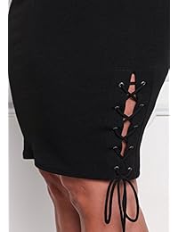 rosianna Off hombro volantes manga corta Bodycon Plus tamaño vestidos de fiesta