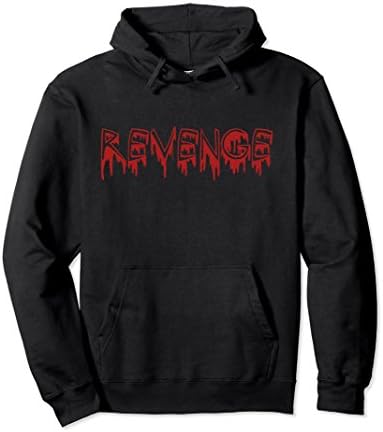 Unisex Revenge Hoodie - Drippy Trippy Black and Red Revenge Hoodie Large Black