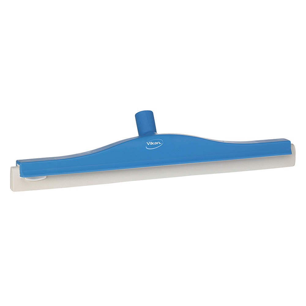 Vikan 77633 Foam Rubber Polypropylene Frame Fixed Head Swivel Neck Squeegee, 20", Blue