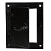 A29 Hardware Cast Iron Speakeasy Door Grill/Grille with Viewing Door, Black Powder Coat Finish, Medium Size