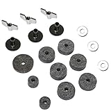 Cymbal Replacement Accessories Cymbal Felts Hi-Hat Clutch Felt Hi Hat Cup Felt Cymbal Sleeves with Base Wing Nuts and Cymbal Washer 18 Pieces